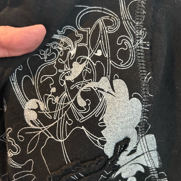 BCBG “hoodie. Black with silver design. - Picture 6 of 6